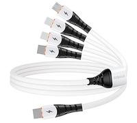 SDBAUX USB C to Multi Charging Cable, 3A 1.2M Type C to 4 in 1 Multi Splitter Charger Cord with 2 iP/Micro USB/Type C Connectors, for iOS Phone, Samsung Galaxy, Moto, Huawei, LG, Sony, Xiaomi, PS4