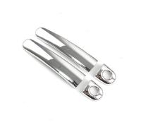 SDCDKLPEPT Car Exterior Door Handles Car Door Handle Cover Trim for Golf 5 MK5 for Rabbit 2004-2009 ABS Chrome/Carbon Texture(Silver 1)