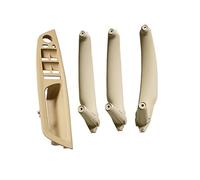 SDCDKLPEPT Car Interior Door Handle Set of 4PCS for BMW X5/X6 E70/E71 2007-2013 Left Hand Driver Door Pull Replacement Parts Car Interior Door Handle Trim( RHD Beige 4pcs)