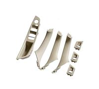 SDCDKLPEPT Car Interior Door Handles, Window Lifter Switches Panel & Trim for BMW F10/F11/F18 5 Series 2010-2016 Car Interior Door Handle Trim( Beige White-7pcs)