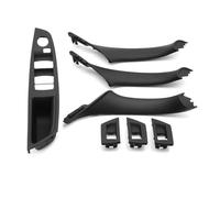 SDCDKLPEPT Car Interior Door Pull Handle Set for BMW 5 Series F10 F18 523 525 528, 9 Colors, LHD, Beige Black Carbon Fiber, 7PCS Car Interior Door Handle Trim( Model B Black)