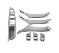 SDCDKLPEPT Car Interior Door Pull Handle Set for BMW 5 Series F10 F18 523 525 528, 9 Colors, LHD, Beige Black Carbon Fiber, 7PCS Car Interior Door Handle Trim( Model B Gray)