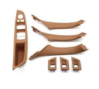 SDCDKLPEPT Car Interior Door Pull Handle Set for BMW 5 Series F10 F18 523 525 528, 9 Colors, LHD, Beige Black Carbon Fiber, 7PCS Car Interior Door Handle Trim( Model a Champagne)