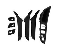 SDCDKLPEPT for BMW 5-Series F10 F11 F18 2010-2016 7 Pcs Car Driver Seat Front Left Armrest Interior Door Handle Pull 1Hole LHD Auto Interior Car Interior Door Handle Trim( Black)