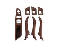 SDCDKLPEPT for BMW for 5 Series for F10 for F11 51417225866 Left Right Side Car Interior Armrests Leather Door Handles Set 7PCS Accessories Car Interior Door Handle Trim( RHD Red)
