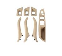 SDCDKLPEPT for BMW for 5 Series for F10 for F11 51417225866 Left Right Side Car Interior Armrests Leather Door Handles Set 7PCS Accessories Car Interior Door Handle Trim( Beige)