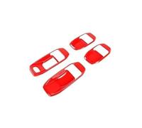 SDCDKLPEPT for Jeep Wrangler JL, for Gladiator JT 2018-2023 Car Door Inner Handle Bowl Sticker Decoration Cover Trim Car Interior Door Handle Trim( Red-4doors)