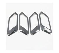 SDCDKLPEPT for Vw for T ROC for TROC 2017 2018 2019 2020 2021 2022 Carbon Car Inner Door Handle Bowl Cover Trim Interior Car Trim Interior Gear Shift Panel Trim( Steel Black)
