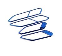 SDCDKLPEPT for Vw for Tiguan for MK2 2017-2022 Auto Car Accessories Inner Door Handle Bezel Trim Frame Cover Sticker Interior Decoration Cover Gear Shift Panel Trim( Blue)