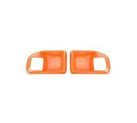 SDCDKLPEPT Interior Door Handle Accessories for Jeep Wrangler JK 2-Doors 2011-2017 Front Door Handle Bowl Decoration Cover Stickers Car Interior Door Handle Trim(Orange)