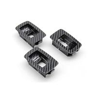 SDCDKLPEPT LHD RHD Car Carbon Fiber Window Lift Switch Panel Outer Cover Replacement for BMW 3 Series E90 E91 316-328i Car Interior Door Handle Trim( 3pcs Small Covers)