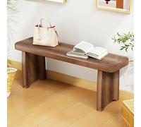 SDCGB Farmhouse Entryway Bench for Living Dining Room, Rustic Solid Wood Entryway Bench Seat for Indoors and Outdoor, Easy Assembly, Natural, 24"