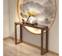 SDCGB Plank+Beam Solid Wood Console Table, Rustic Farmhouse Couch Sofa Table Narrow Long Entryway Table for Hallway, Behind The Couch, Living Room, Foyer(31 lnch, Walnut)