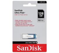 SDCZ73-128G-G46B Pendrive USB 3.0 128GB R: 150MB/s ULTRA FLAIR Blue USB A SANDIS