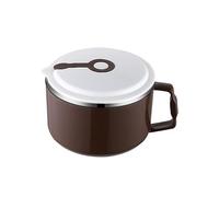 SDDFFW Stainless Steel Noodle BowlDouble Insulated BowlDrainable Instant BowlStudent Rice Bowl(Black-Soul Eater1)