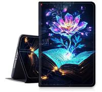 SDDFRHGH Case for iPad (A16) 11th Generation 11 Inch 2025/ iPad 10th Generation 10.9 Inch 2022 Case,Hybrid Slim Multi-Angles Stand Auto Wake/Sleep Cover-Glowing Lotus Flower On a Book