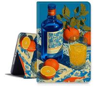 SDDFRHGH Case for iPad (A16) 11th Generation 11 Inch 2025/ iPad 10th Generation 10.9 Inch 2022,Hybrid Slim Multi-Angles Stand Cover with Auto Wake/Sleep-Still Life Blue Bottle Orange