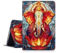 SDDFRHGH Case for iPad (A16) 11th Generation 11 Inch 2025/ iPad 10th Generation 10.9 Inch 2022,Hybrid Slim Multi-Angles Stand Cover with Auto Wake/Sleep-Ganesha Stained Glass Art