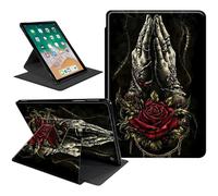 SDDFRHGH for Amazon Fire HD 10 Tablet Case (11th Generation,2021 Release),PU Leather Rotating Stand Case Cover for Kindle Fire HD 10 11th Gen/HD10 Plus 10.1"-Praying Hand with Red Flower yyyy