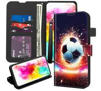 SDDFRHGH for Samsung Galaxy S25 Phone Case Wallet with Card Holder (2025 Release,6.2"),PU Leather Kickstand Magnetic Snap Flip Cover Case with Wrist Strap-Soccer Football