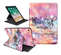 SDDFRHGH Rotating Case for Samsung Galaxy Tab A9 8.7 inches Tablet 2023 (Models:SM-X110,SM-X115.SM-X117),PU Leather 360 Degree Swivel Stand Cover W/Auto Sleep Wake-we Walk by Faith Pink Purple