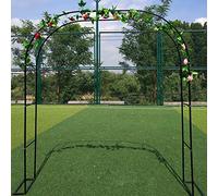 SDdPulse Detached Garden Arch,Rose Arch,Decorative Wedding Party Arch,Metal Pergola Arbor,Weatherproof,for Various Climbing Plant Vines Backyard Patio Lawn (Black 350x220x40cm)