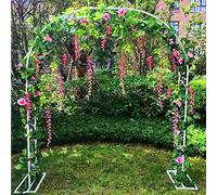 SDdPulse Garden Trellis Archway Metal Pergola Arbor for Climbing Plants, Roses Vines Support Rack, Black, White (White W200xH230cm/W79xH90.6in)