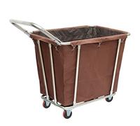 SDdPulse Heavy-Duty Stainless Steel Laundry Trolley on Wheels - Commercial Laundry Basket with Removable Bags & Handle - Mobile Laundry Sorter Hamper for Home & Hotel Use,Blue-B