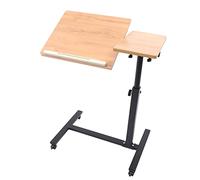 SDdPulse Height Adjustable Mobile Standing Desk with Wheels Rolling Sit-Stand Laptop Table Versatile Overbed Table for Living Room Black Computer Workstation