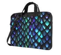 SDEGTHO 3d Magical Dragon Scales Pattern Print Multi-Pocket Laptop Bag Shoulder Crossbody Case Shockproof Computer Briefcase For Sports