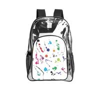 SDEGTHO Abstract Paint Splashes Printed Clear Backpack with Top Handle, Transparent Bag for Concerts Festivals Women Daily
