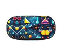 SDEGTHO Abstract Science Chemistry Big Capacity Pencil Case,Multiuse Pencil Pouch,Portable Pencil Bag,Pen Case for Office
