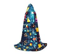 SDEGTHO Abstract Science Chemistry Halloween Hooded Cloak Long Hooded Cloak Carnivals Cloak Costumes Hooded Cape Masquerade