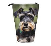 SDEGTHO Adorable Schnauzer Cute Telescopic Pencil Case,Students Pen Holder,Stationery Storage for School College Supplies