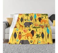 SDEGTHO Africa Elephant Printing Ultra Soft Micro Fleece Anti Pilling Flannel Sofa Blanket For Camping Travel