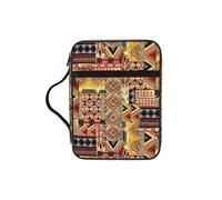 SDEGTHO African Textile Patchwork Multifunctional Bible Organizer Bag with Inner Compartments Practical Book Bag for School Library