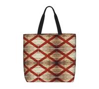 SDEGTHO Alabama State Flag On Old Wood Grain Postcard Polyester Tote Bag With Inner Pockets Laptop Bag With Zipper, Black, One Size