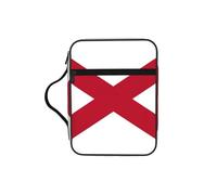 SDEGTHO Alabama State Flag Printed Protective Bible Case, Water Resistant Oxford Carrier, Religious Stationery Organizer