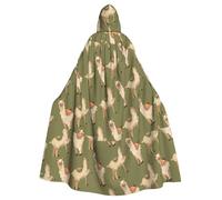 SDEGTHO Alpaca. Gothic Robe Wizard Cloak Adult Long Cape For Masquerade Medieval Halloween Costume