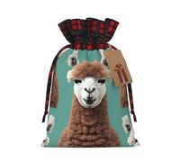 SDEGTHO Alpaca Llama 1pcs Durable Material Tote Bag 8.3 * 11.8in With Drawstring Choice For Halloween Stylish Gift
