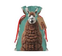 SDEGTHO Alpaca Llama 1pcs Durable Material Tote Bag 8.3x11.8in With Drawstring Choice For Halloween Stylish Gift