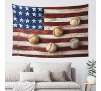 SDEGTHO American flag and baseball Printed Decorative Hanging, Colorful Room Backdrop Ideal For Apartment And Dormitory Use