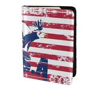 SDEGTHO American National Flag with Eagle Printing Passport Holder for Travel Must Have,Passport Cover Case for Travel Accessories for Women Men