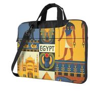 SDEGTHO Ancient Egypt Tribe Series Print Multi-Pocket Laptop Bag Shoulder Crossbody Case Shockproof Computer Briefcase For Sports