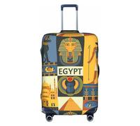 SDEGTHO Ancient Egypt Tribe Series Printing Elastic Suitcase Cover Dust Proof Scratch Resistant Fits Central Handle Luggage for Trips