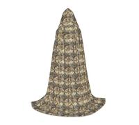 SDEGTHO Ancient Map World Globe Halloween Party Costume Hooded Cape For Teens Witch Vampire Wizard Masquerade Ball
