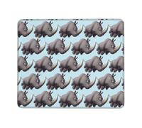 SDEGTHO angry rhino Smooth Surface Lock Edge Mouse Pad Durable Rubber Base Desk Mat for Precise Cursor Control