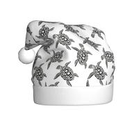 SDEGTHO Animals Sea Turtles Printing 1 Pcs Christmas Knitted Santa Hats Elf Hat Crochet Christmas Beanie Xmas Party Caps For Adults Women Men