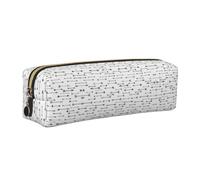 SDEGTHO Arrow Print Leather Pencil Case for Students, Simple Pen Bag for Boys Girls Small Zipper Pouch for School Supplies, Markers, Makeups, Coins