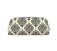 SDEGTHO Asian Elephants Printing Leather Pencil Case Large Capacity School Pen Bag Fountain Pen Holder for Boys and Girls Gift
